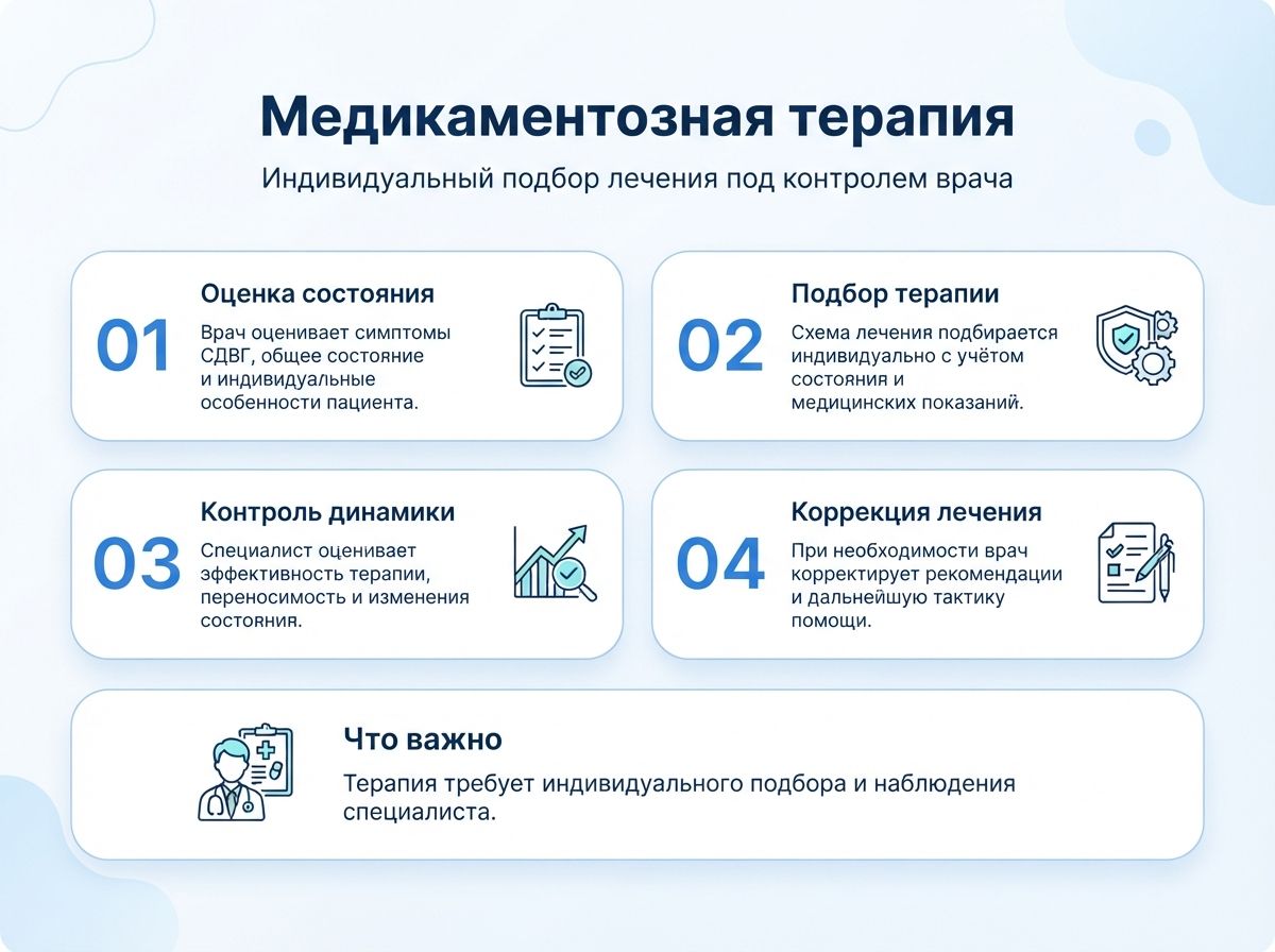 Лечение СДВГ в Катайске у детей и взрослыхинфографика